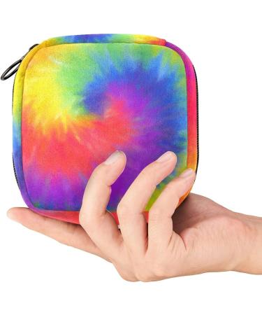 Colorful Tie Dye Sanitary Napkin Storage Bag | Period Sanitary Pouch for Teen Girls & Women - Color 6 - Buy Online on GoSupps.com