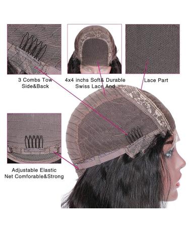 Ali Grace 10A Brazilian Virgin Human Hair Short Bob Wig | 4x4 Lace Closure | Pre-Plucked & Bleached Knots | 150% Density | Swiss Lace | 10 inch - Buy Online on GoSupps.com