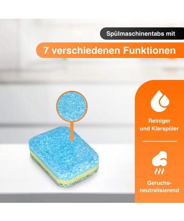 Redfox24 Dishwasher Cleaner Tabs - 7 Functions - 3.6 kg Citrus - Efficient Dishwasher Flush - International Shipping Available - Buy Online on GoSupps.com