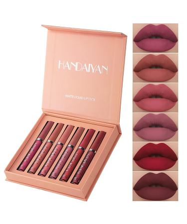 6PCS Matte Liquid Lipstick Makeup Set Matte liquid Long-Lasting and Waterproof Wear Non-Stick Cup Lip Gloss Great Choice and Gift for Woman Girls (A) - Buy Online on GoSupps.com