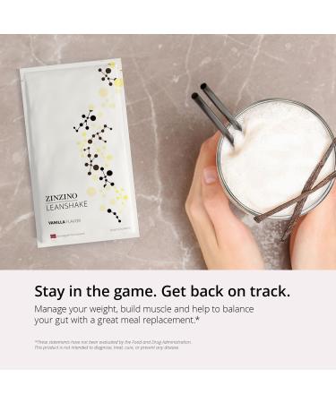 Zinzino LeanShake Vanilla - Whey Protein Powder for Healthy Body Balance Muscle Building & Gut Health - Lean Body Protein Shake - (16 x 30g) - Buy Online on GoSupps.com