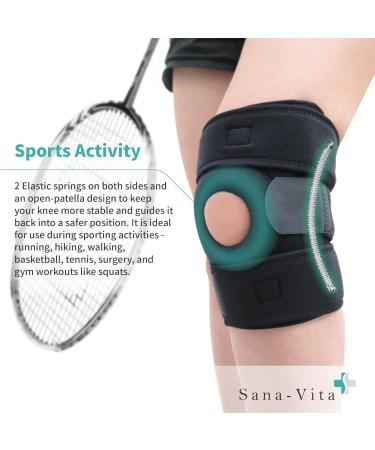 Sana-Vita Pro Knee Brace - Ultimate Pain Relief & Support for Sports | Meniscus Tear & Arthritis | One Size Black - Buy Online on GoSupps.com