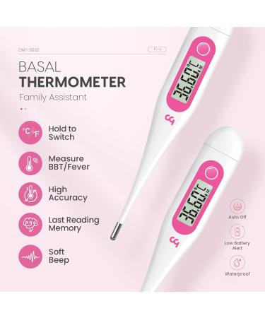 Femometer Vinca Lite Basal Thermometer - Digital Fertility Monitor for Ovulation Cycle Control | Pink - Buy Online on GoSupps.com