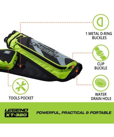 LEGEND XT320 Archery Quiver - Nylon Hip Quiver with 3 Arrow Tubes - Adjustable Waist Belt - Right Handed Green - Buy Online on GoSupps.com