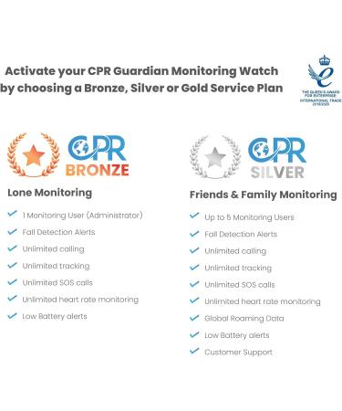 Dementia Watch with Reminder Alerts - CPR Guardian is Designed for Tracking The Elderly and Anyone Living with Dementia and Memory Loss - Buy Online on GoSupps.com