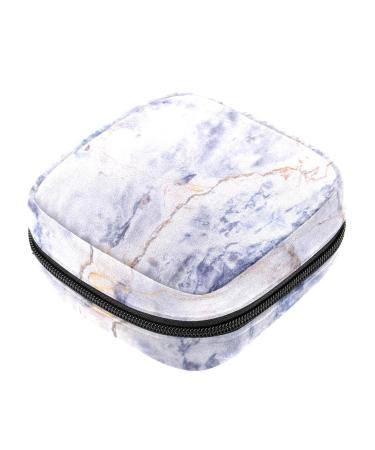 Gray bright light marble stone pattern women's napkin storage bag portable period pocket for women teenagers girls menstrual cup pocket breastfeeding insert holder
