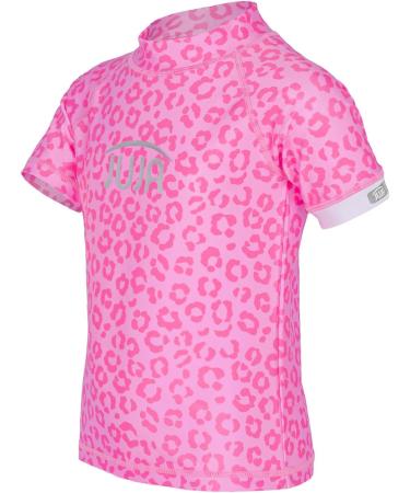 Juja UV Protective Bathing Shirt for Kids Short Sleeve Swimwear for Boys & Girls Blocks 98% UVA/UVB Rays Eco-Friendly Recycled PET Pink Animal Design (Size 98-104) - Buy Online on GoSupps.com
