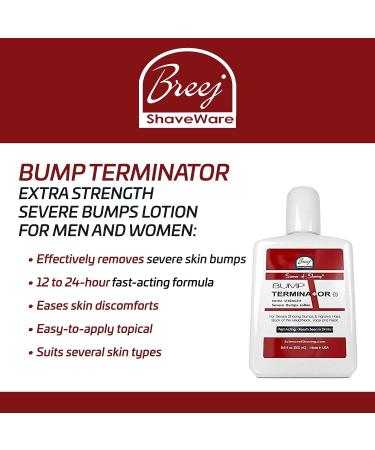 BUMP TERMINATOR Extra Strength Severe Bumps Lotion 6.8 fl oz by Breej - Effective Treatment for Razor Bumps 200ml - Buy Online on GoSupps.com