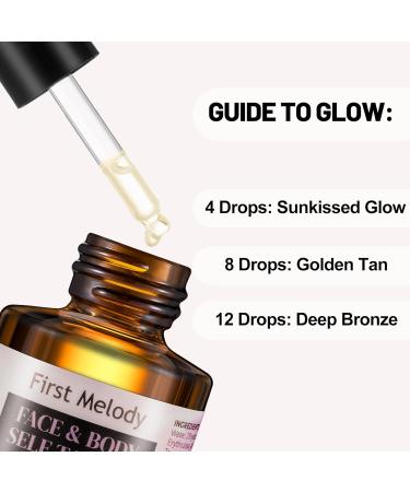 Face Tanning Drops - Long-Lasting Self Tanner Natural & Organic Bronzing Drops for Quick Tan - Buy Online on GoSupps.com