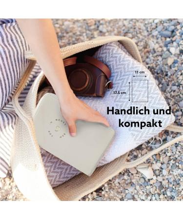 Luxurious Mother-Child Passport Holder for Austria | Saffiano Leather Optics (Beige) | Ultrasound Images Vaccination Pass | Perfect Gift for Expecting Mothers - Buy Online on GoSupps.com