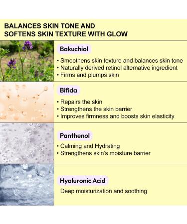 cluciel Foaming Glow Serum I Repairing Serum for Korean Glass Skin with Bakuchiol & Bifida Smoothens Skin Texture Balances Skin Tone For Sensitive Skin Fragrance-Free Vegan (50ml / 1.69 fl.oz) - Buy Online on GoSupps.com