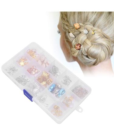 Shop DIY Hair Braid Rings - Snowflake Leaves Pendant Dreadlocks Jewelry Accessories for Unique Hair Styles - Buy Online on GoSupps.com