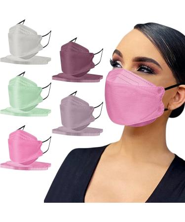 Qinmmsports 50 Pieces Adult 3D Colorful Mouth & Nose Protection - Fish Shape Dustproof Breathable Masks for Men & Women - A-08 - Buy Online on GoSupps.com