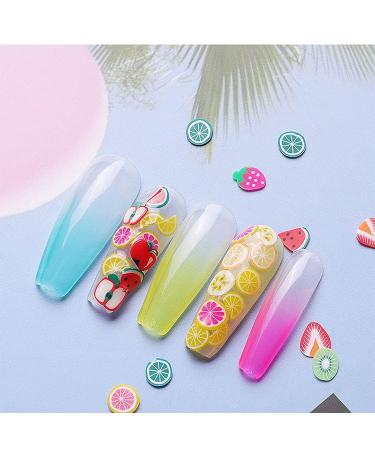 Academyus 1000Pcs Nail Art Slices Fruit Feather Shape Polymer Clay DIY Charms - Pink Medium - Buy Online on GoSupps.com