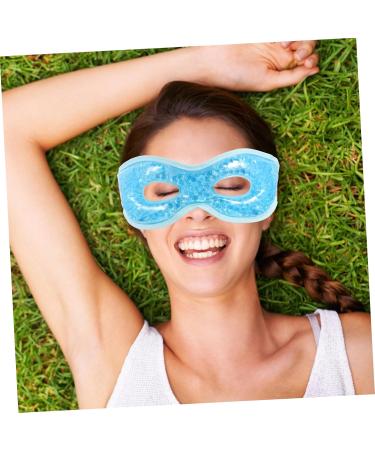PLAFOPE Cool Gel Eye Mask Reusable Ice Compress For Eye Care Reduces Fatigue Swelling For Students Office Workers Comfortable Fit With Elastic Band 285x9x17cm Sky Blue - Buy Online on GoSupps.com