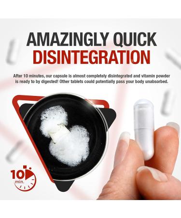 Premium Quality Vitamin B9 Folic Acid 800mcg Capsules - 100 pcs (3+ Month Supply) | Rapidly Disintegrating Formula for Better Absorption - Buy Online on GoSupps.com