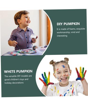 VILLCASE 60 Pcs Foam Simulation Pumpkin Bamboo Cabinet Ornaments for Kids Creative DIY Pumpkin Stencils for Kids DIY Halloween Crafts Pumpkin Decorations Child White Set Artificial Whitex6pcs 8X8CMx6pcs - Buy Online on GoSupps.com