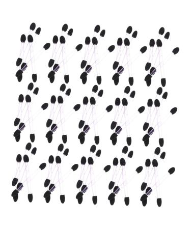 CANIGHT 100pcs Eye Shadow Stick Eyeliner Brush Eyeshadow Sponge Makeup Applicator Black Emulsion 7.5x0.5cm Black