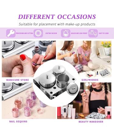 Acrylic Powder Holder | Nail Powder Holder Container with Lids Nail Powder Holder Container Acrylic Liquid Cup Stainless Steel Acrylic Nail Art Equipment for DIY Nail Design Holdes - Buy Online on GoSupps.com