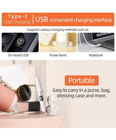 EYECURL Portable Heated Eyelash Curler | Intelligent Power 0ff | 24H Long Lasting Natural Curl | Makeup Lash Separator Tool | Eyelash Comb Included | White X8-132MM - Buy Online on GoSupps.com