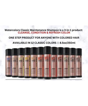 Watercolors Color Depositing Shampoo - Classic Crimson Splash 8.5 Fl Oz | Sulfate Free, Maintains & Enhances Hair Color - Buy Online on GoSupps.com