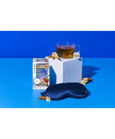 Twinings Nightly Calm | Spiced Apple & Vanilla Flavoured Herbal Tea with Passion Flower | Caffeine-Free Sleepy Time Tea | 18 Count (Pack of 6) | Enjoy Hot or Iced - Buy Online on GoSupps.com