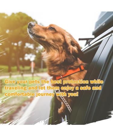 Efuturime Bite-Resistant Dog Leash Chain 53cm | Durable Stainless Steel Seat Belt for Dogs & Cats | Ideal for Small & Large Breeds - Buy Online on GoSupps.com