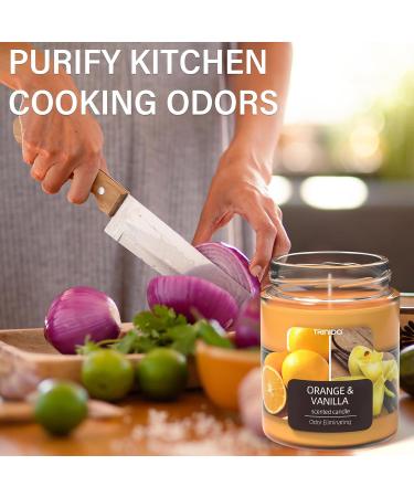 TRINIDa Orange & Vanilla Scented Odor Eliminating Candles Gift Set for Women - Natural Soy, Premium Fragrance - Eliminates 99% of Pet Smoke & Other Odors Quickly - Buy Online on GoSupps.com