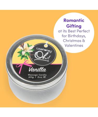 Lovehoney Oh! Vanilla Massage Candle - 60g | 6 Essential Oils | Vegetarian Friendly - Buy Online on GoSupps.com
