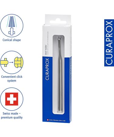 Curaprox UHS 477 Interdental Brush with Steel Holder - Professional Silver 1 Piece for Optimal Oral Care - Buy Online on GoSupps.com