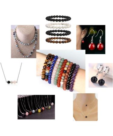 7 Chakra Natural Stone Beads 100pcs 8mm - Genuine Mixed Gemstones for DIY Jewelry Making - Buy Online on GoSupps.com