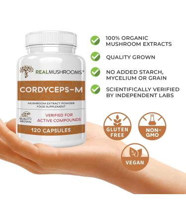 Cordyceps Performance Mushroom Extract Powder - Boost Energy & Endurance (120ct) Non-GMO - 60 Days Supply - Buy Online on GoSupps.com