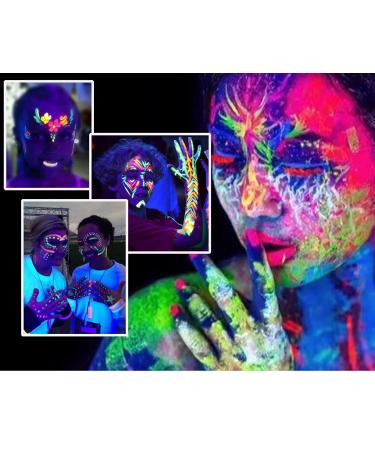 12 Glow in the Dark Blacklight Face & Body Paint Sticks - Neon Makeup Kit for Kids & Adults - Perfect for Halloween Glow Parties - Buy Online on GoSupps.com