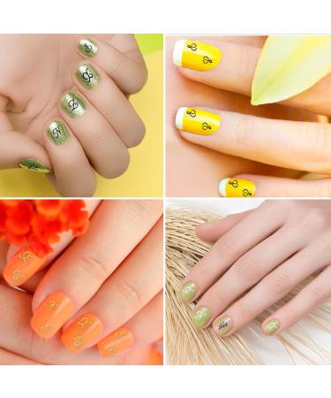 10 Sheets Letters Nail Stickers Calligraphy Nail Art Metal Style Self-Adhesive Vintage Nail Art Stickers Retro 3D Nail Stickers for Nail Art Decoration Nail Accessories - Buy Online on GoSupps.com