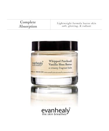 evanhealy Whipped Patchouli Vanilla Shea Butter | Organic Handcrafted Moisturizer for Face & Body | International Shipping Available - Buy Online on GoSupps.com