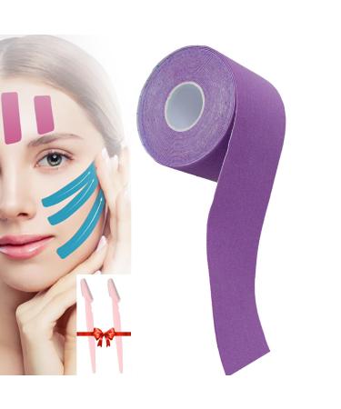 Japanese Face Tape Japanese Face Tape for Wrinkles Anti-Wrinkle Face Tape Face Toning Belts Face Lift Tape for Toning Firming Skin Face Lifting Beauty Patch (Purple)