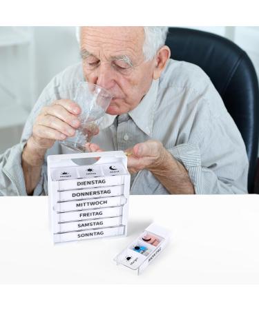 Weekly Pill Organizer Box Opret 7-Day Medication Organizer for AM/PM Doses Ideal for Supplements & Tablets Compact & White - Buy Online on GoSupps.com