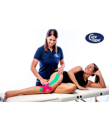 CureTape Extra Wide Kinesiology Tape 3 Inch - Waterproof Latex Free & Hypoallergenic | Pain Relief Muscle Support & Recovery | Buy Now - Buy Online on GoSupps.com