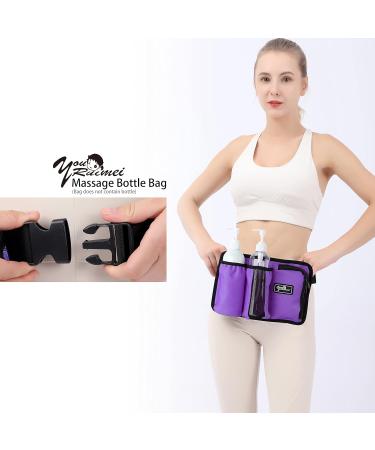 Youruimei 3 Bottle Violet Massage Oil Bag - Therapist Holster for Massage Lotion and Oils - Buy Online on GoSupps.com