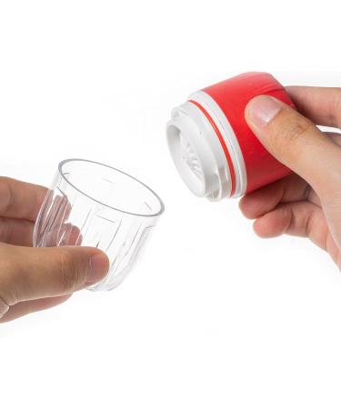 MAXSPLIT Pill Grinder & Splitter Combo - Pill Crusher for Fine Powder Safe Pill Cutter for Small & Large Tablets Vitamins - Red - Buy Online on GoSupps.com