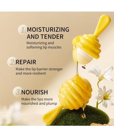 KYDA Bee Lip Balm 2 Pcs - Moisturizing Honey Lip Care for Dry Chapped Lips - Natural Smooth Balm for Women & Girls - Buy Online on GoSupps.com