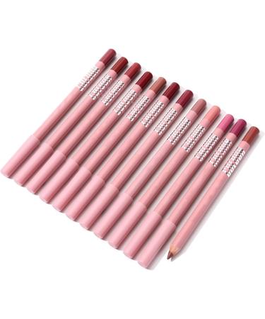 Lip Pencil Set | 12 Long-Lasting Matte Natural Creamy Cosmetic Colors Lip Pencil Set for Home Travel Day Out Party Wedding Winter Autumn Spring Office School Dates - Buy Online on GoSupps.com