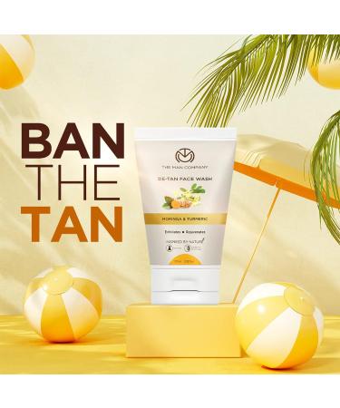 The Man Company De Tan Face Wash - Turmeric & Moringa Tan Removal Oil Control Deep Cleansing | 100 ml - Buy Online on GoSupps.com