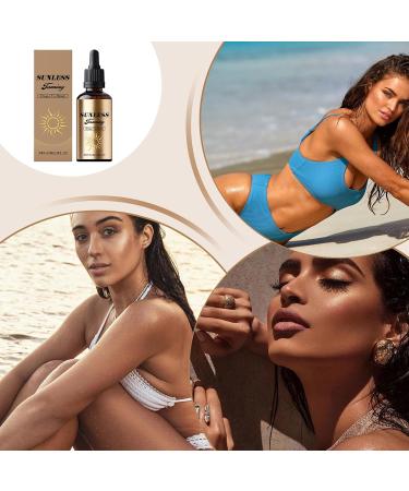 Gouttes Autobronzantes Sans Soleil - 60ml Gouttes Autobronzantes Absorber Produit | Bronzant Visage & Corps clat Naturel Hommes Femmes Types de Peau S che Sensible - Buy Online on GoSupps.com