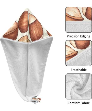 Chinese Chestnut Hair Towel 2 Pack - Super Absorbent Quick Dry Hair Turbans for Women & Girls | Perfect Hair Drying Solution - Buy Online on GoSupps.com