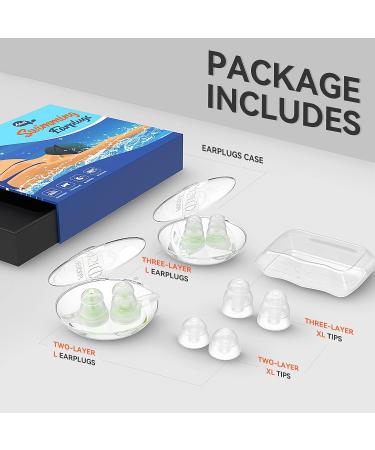 Dison Swimming Ear Plugs - Silicone Waterproof Earplugs for Adults - Green - Buy Online on GoSupps.com