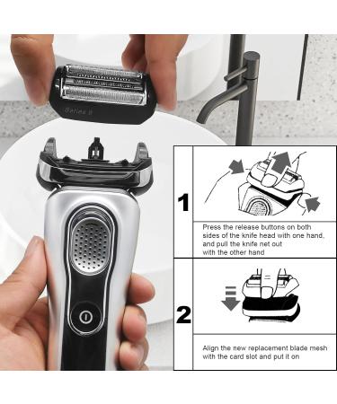 92B Electric Shaver Replacement Head for Series 9 Razors - Compatible with 9290cc 9291cc 9370cc 9293s 9385cc 9390cc 9330s 9296cc - International Shipping Available - Buy Online on GoSupps.com