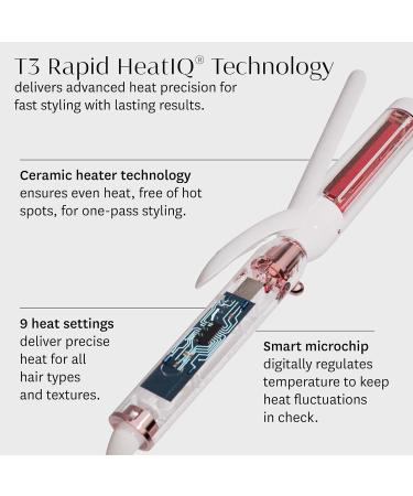 Buy T3 Switch Kit Professional Ionic Curling Iron - 3 Interchangeable Barrels Adjustable Heat White/Rose Gold | Best for Curls & Waves - Buy Online on GoSupps.com