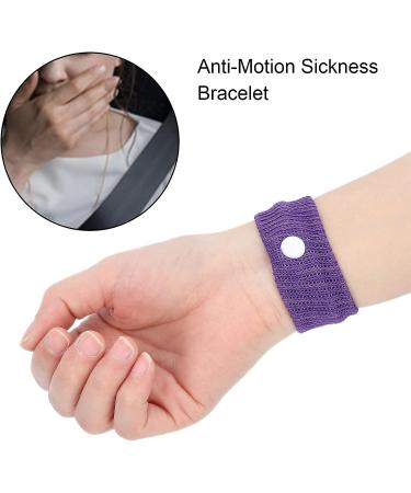 ANGGREK Nausea Relief Wristband 2PCS - Anti Motion Sickness Bracelet for Children & Adults - Acupressure Wrist Band for Travel - Purple - Buy Online on GoSupps.com