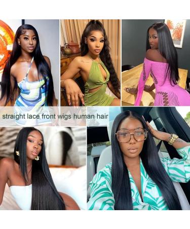 24 Inch Brazilian Virgin Human Hair Lace Front Wig for Black Women - Pre Plucked, 180% Density, HD Transparent Lace, 13x4 Frontal, Glueless with Baby Hair - Buy Online on GoSupps.com